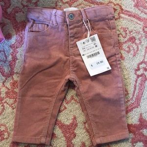 NWT Zara baby pink cords
